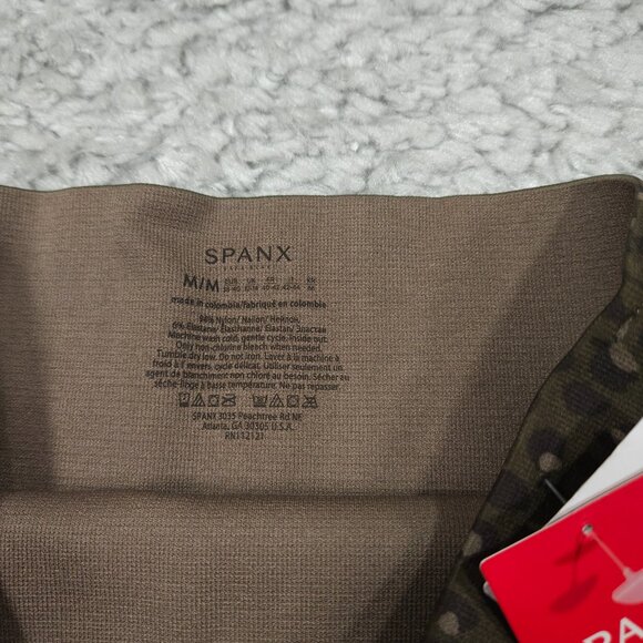 Spanx Look At Me Now Seamless Leggings Olive Leopard Women's Size Medium FL3515 - Picture 3 of 8